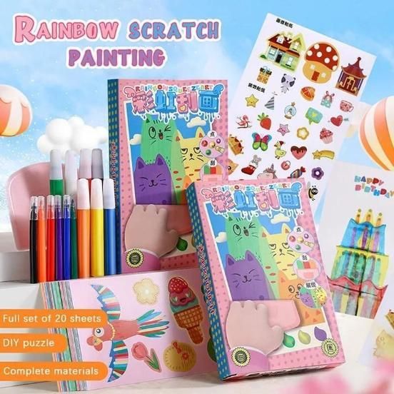 Rainbow Scratch Painting Set